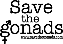 SAVE THE GONADS WWW.SAVETHEGONADS.COM logo