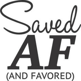 SAVED AF (AND FAVORED) logo