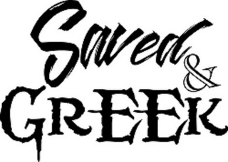 SAVED & GREEK logo
