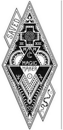 SAVED WHEN WALKING THROUGH HELL KEEP WALKING BELIEFS MANIFEST REALTIES ALLOW YOURSELF GREATNESS TRUST IN SELF WHAT IS DIFFICULT IS WORTHWHILE SOARING OF THE MIND BEGINS AS A STIR OF THE BLOOD III XIII  MM MAGIC MAKER 2016 4 logo