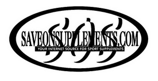 SAVEONSUPPLEMENTS.COM SOS YOUR INTERNET SOURCE FOR SPORT SUPPLEMENTS logo