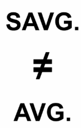 SAVG. NOT EQUAL TO AVG.