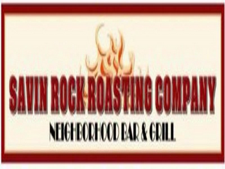 SAVIN ROCK ROASTING COMPANY NEIGHBORHOOD BAR & GRILL logo