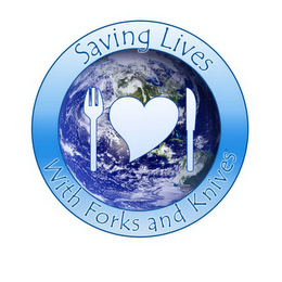 SAVING LIVES WITH FORKS AND KNIVES logo