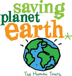 SAVING PLANET EARTH THE HUMAN TOUCH logo