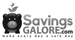 SAVINGS GALORE.COM MAKE EVERY DAY A SALE DAY logo