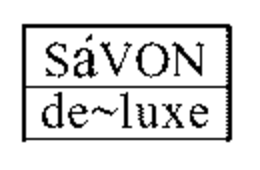 SAVON DE~LUXE logo