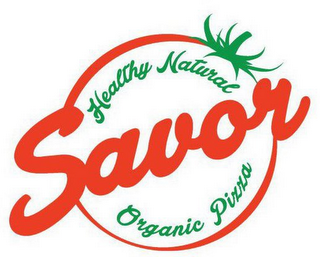SAVOR HEALTHY NATURAL ORGANIC PIZZA logo
