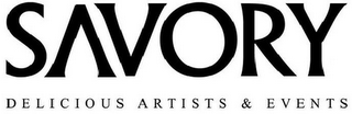 SAVORY DELICIOUS ARTISTS & EVENTS logo