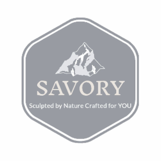 SAVORY SCULPTED BY NATURE CRAFTED FOR YOU logo
