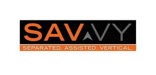 SAVVY SEPARATED. ASSISTED. VERTICAL. logo
