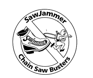 SAWJAMMER CHAIN SAW BUSTERS logo