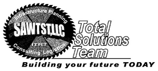 SAWTST,LLC TOTAL SOLUTIONS TEAM BUILDING YOUR FUTURE TODAY INFRASTRUCTURE PLANNING ITRT CONSULTING LOGISTICS logo