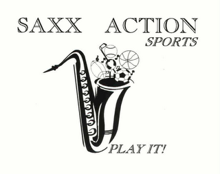 SAXX ACTION SPORTS PLAY IT! logo