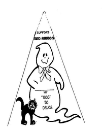 SAY "BOO" TO DRUGS SUPPORT RED RIBBON logo