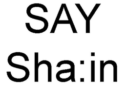SAY SHA:IN logo