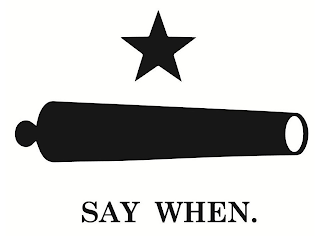 SAY WHEN. logo