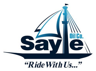SAYLE OIL CO. RIDE WITH US... logo