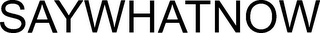 SAYWHATNOW logo