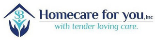 SB HOMECARE FOR YOU INC WITH TENDER LOVING CARE. logo