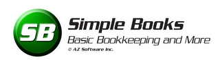 SB SIMPLE BOOKS BASIC BOOKKEEPING AND MORE AZ SOFTWARE INC. logo