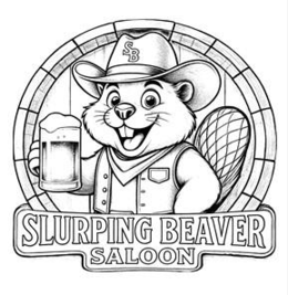 SB SLURPING BEAVER SALOON logo