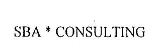 SBA * CONSULTING logo