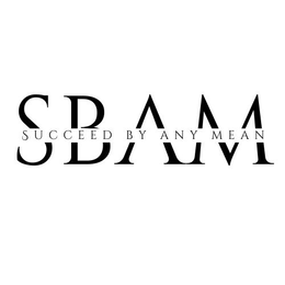 SBAM SUCCEED BY ANY MEAN logo