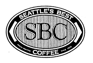 SBC SEATTLE'S BEST FRESH ROASTED COFFEE SINCE 1970 logo