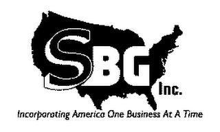 SBG INC. INCORPORATING AMERICA ONE BUSINESS AT A TIME logo