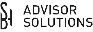 SBH | ADVISOR SOLUTIONS logo