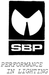 SBP PERFORMANCE IN LIGHTING logo