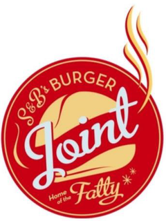 S&B'S BURGER JOINT GRILLED HOME OF THE "FATTY" logo