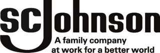 SC JOHNSON A FAMILY COMPANY AT WORK FOR A BETTER WORLD logo