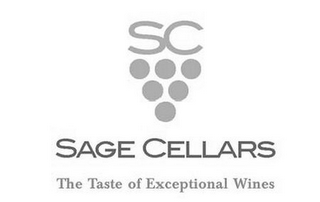 SC SAGE CELLARS THE TASTE OF EXCEPTIONAL WINES logo