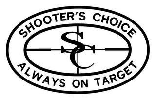 SC SHOOTER'S CHOICE ALWAYS ON TARGET logo