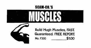 SCAM-CO.'S BUILD HUGH MUSCLES logo