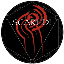 SCARED! ETIAM SCIENTIA CREDIBILIS RELIGIOSUS GENIUS INVENIA logo