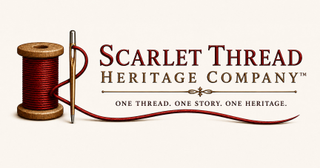 SCARLET THREAD HERITAGE COMPANY ONE THREAD, ONE STORY, ONE HERITAGE logo