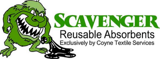 SCAVENGER REUSABLE ABSORBENTS EXCLUSIVELY BY COYNE TEXTILE SERVICES logo
