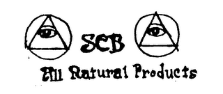 SCB ALL NATURAL PRODUCTS logo