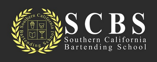 SCBS SOUTHERN CALIFORNIA BARTENDING SCHOOL logo