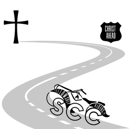 SCC FELLOWSHIP RIDERS CHRIST AHEAD logo