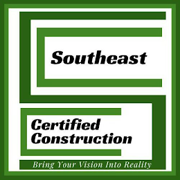 SCC SOUTHEAST CERTIFIED CONSTRUCTION BRING YOUR VISION INTO REALITY logo