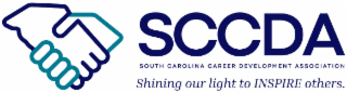 SCCDA SOUTH CAROLINA CAREER DEVELOPMENT ASSOCIATION SHINING OUR LIGHT TO INSPIRE OTHERS. logo