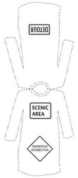 SCENIC AREA DANGEROUS INTERSECTION DETOUR logo