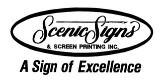 SCENIC SIGNS & SCREEN PRINTING INC. A SIGN OF EXCELLENCE logo