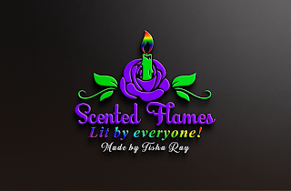 SCENTED FLAMES, LIT BY EVERYONE!, MADE BY TISHA RAY logo