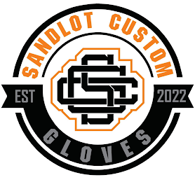 SCG SANDLOT CUSTOM GLOVES EST 2022 logo