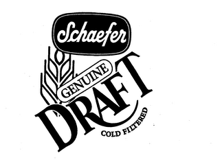 SCHAEFER GENUINE DRAFT COLD FILTERED logo